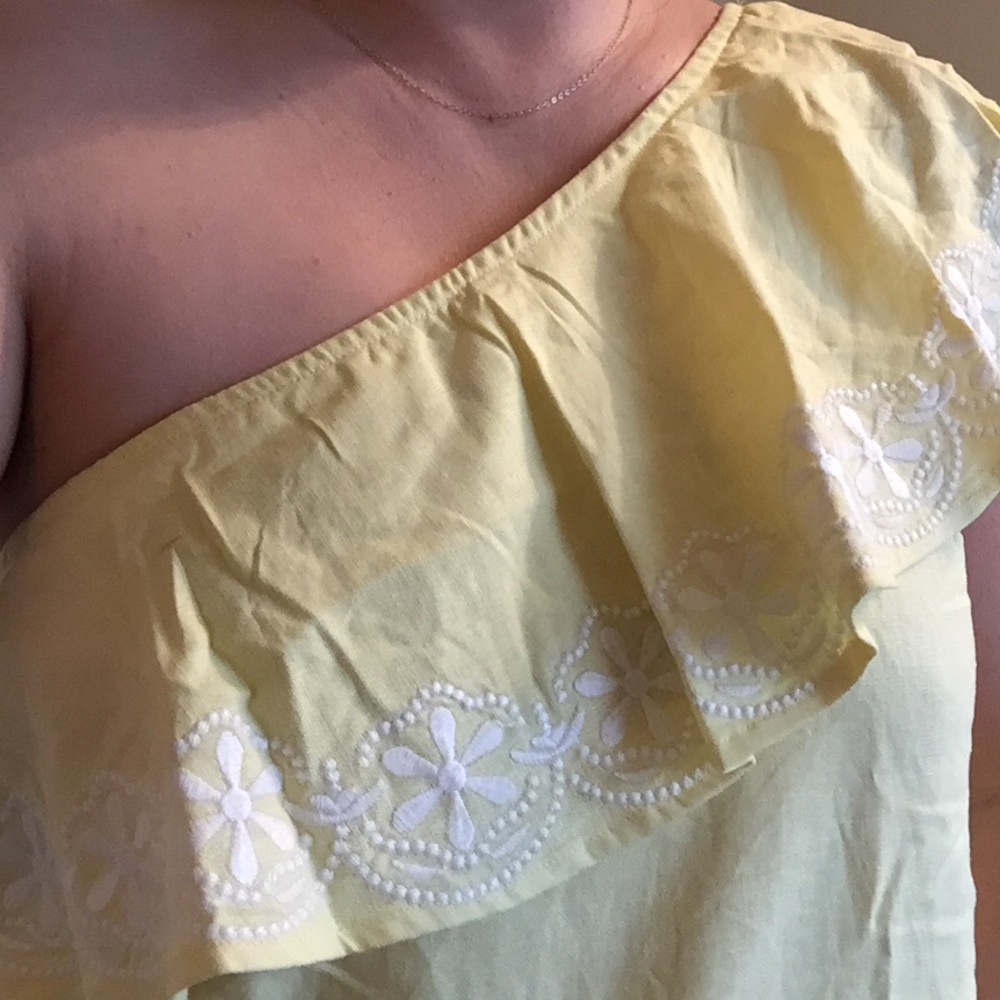 One Shoulder Linen Dress - Picture 4 of 8